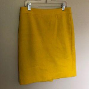 J. Crew Mustard Wool Pencil Skirt